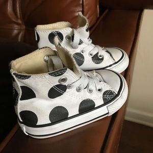 Girl toddler polka dot chucks
